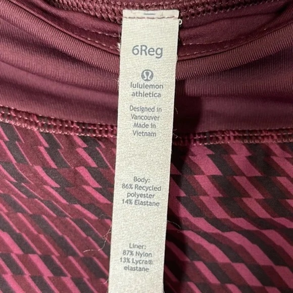 Lululemon Pace Rival Skirt II Shifted Horizon Red Grape Black / Bordeaux Drama - Picture 9 of 15